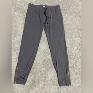 ZYIA Charcoal Jogger Pants with Zipper Detail